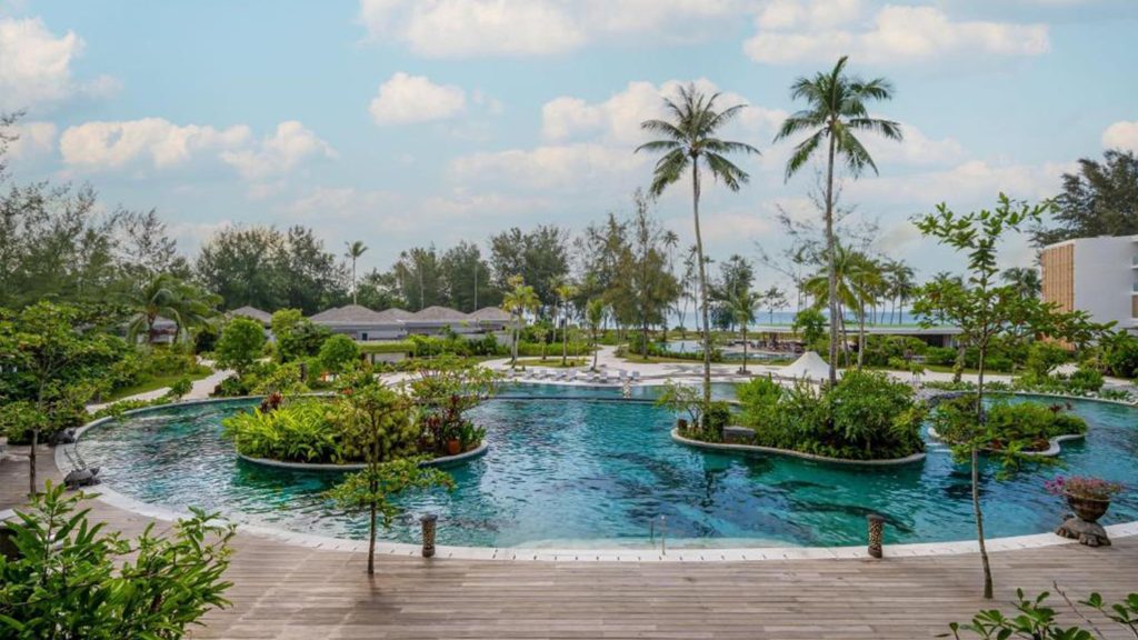 Relaxing poolside at Four Points Bintan with access to Laguna and Ria Bintan golf courses
