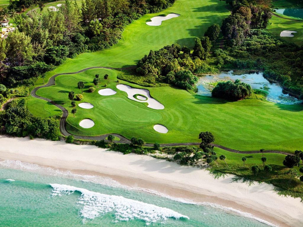 Scenic view of Ria Bintan Golf Club overlooking the lush fairways and clubhouse