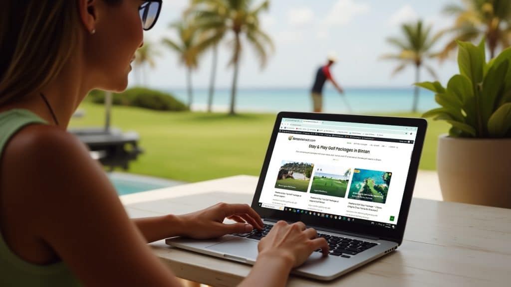 Step-by-step online booking process for Ria Bintan Golf Club included in Bintan golf packages from South Korea via BintanRetreat.com