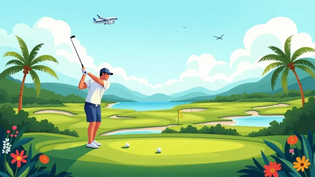 Bintan golf package from Singapore featuring premium golf course and travel route


