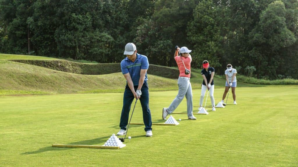 Ria Bintan Golf Club practice areas including driving range and putting green